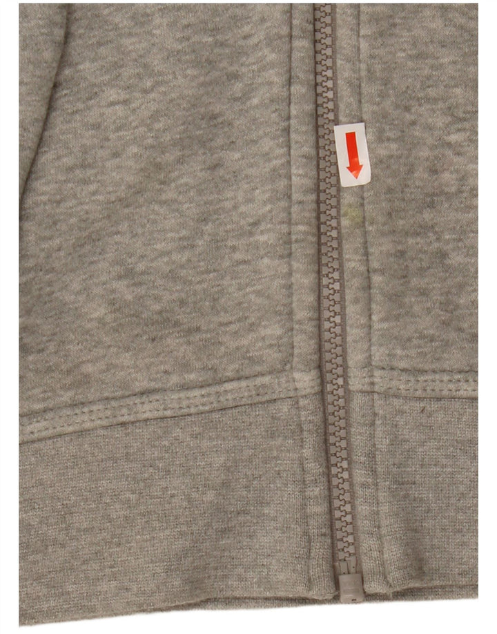NIKE Mens Zip Hoodie Sweater Medium Grey Cotton