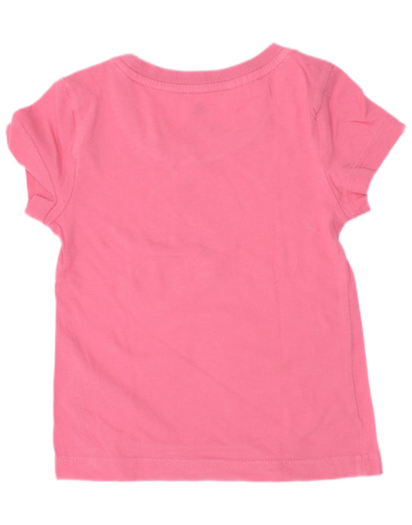 Adidas Graphic T-Shirt Top 5-6 Years Pink Cotton