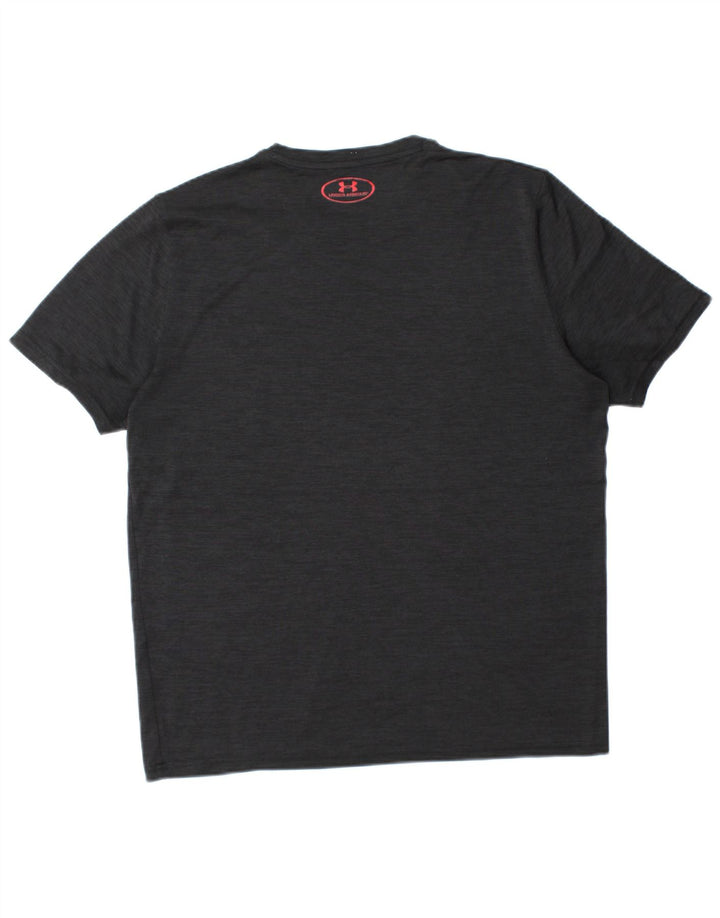 Γραφικό T-Shirt Ανδρικό Heat Gear UNDER Armour Top Medium Μαύρο