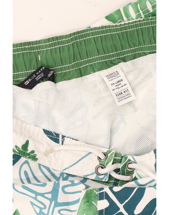 Ανδρικό σορτς κολύμβησης Marks & Spencer Blue Harbour 2XL λευκό φλοράλ