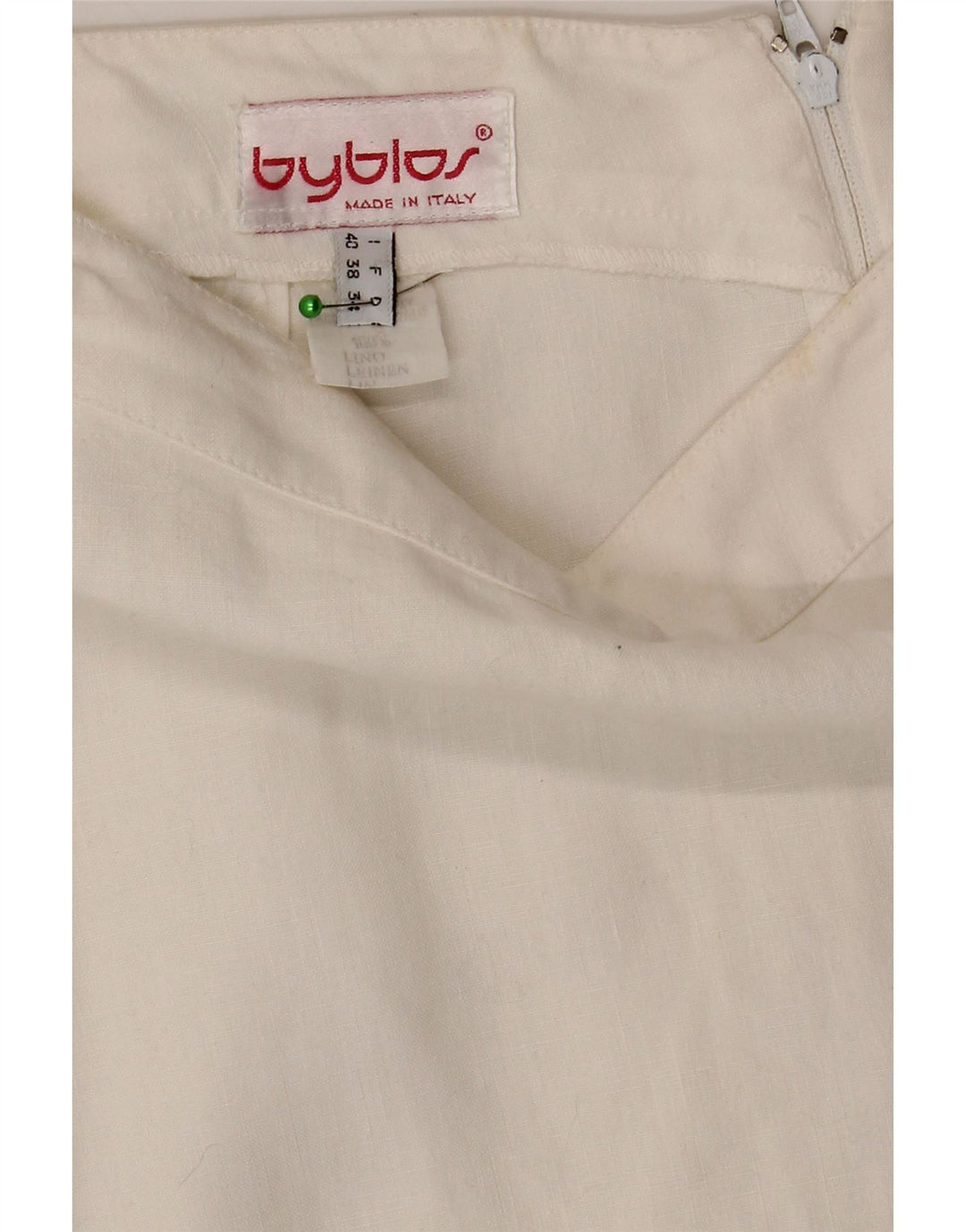 Γυναικεία Pencil Φούστα Byblos IT 40 Small W28 Λευκό Λινό