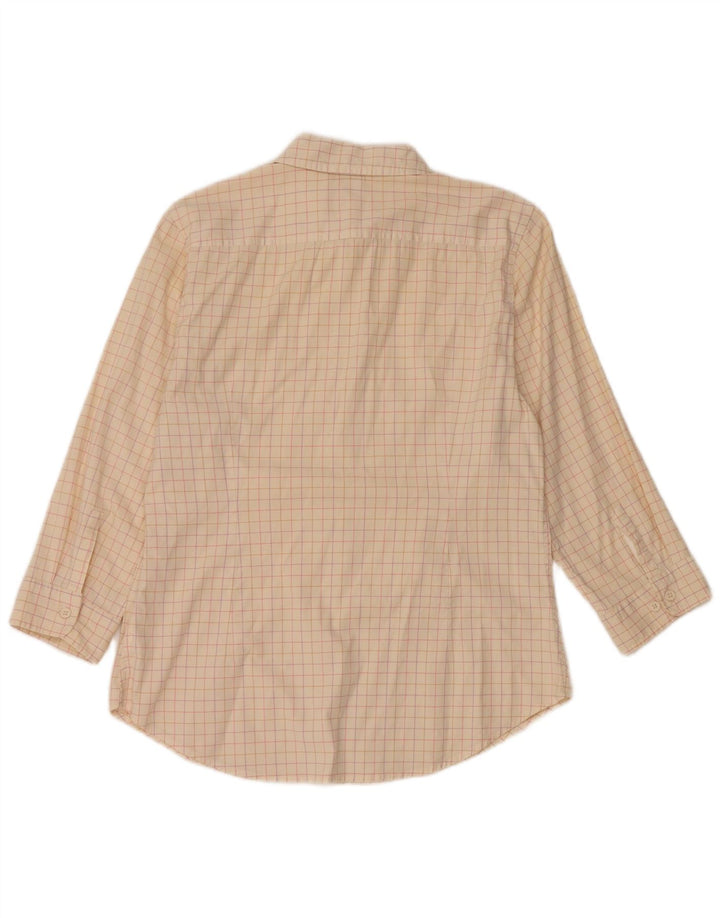 Gap Γυναικείο πουκάμισο 3/4 μανίκι UK 16 Large Beige Check