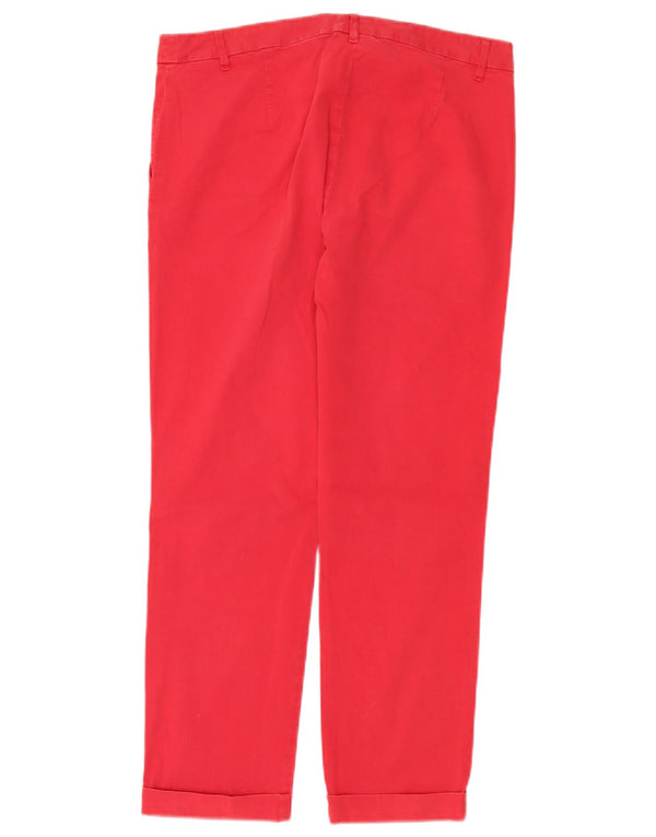 Marella Γυναικείο EMME ίσιο κομμένο παντελόνι UK 12 Medium W32 L26 Red