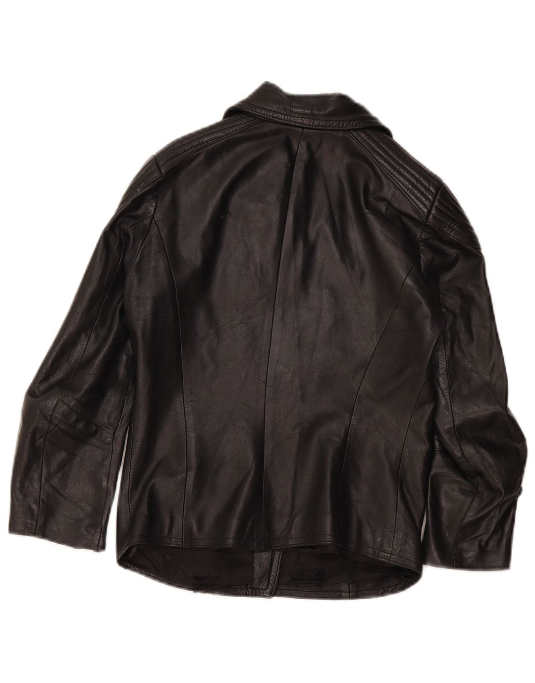 Vintage Γυναικείο Δερμάτινο Μπουφάν Biker UK 4 XS Μαύρο