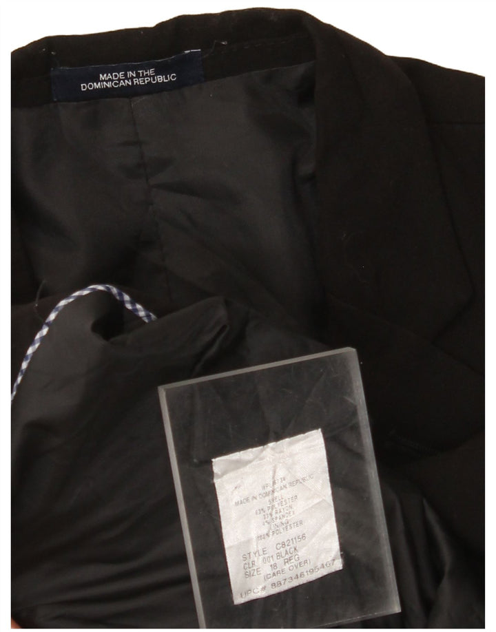 VINTAGE Boys 2 Button Blazer Jacket 15-16 Years Black Polyester