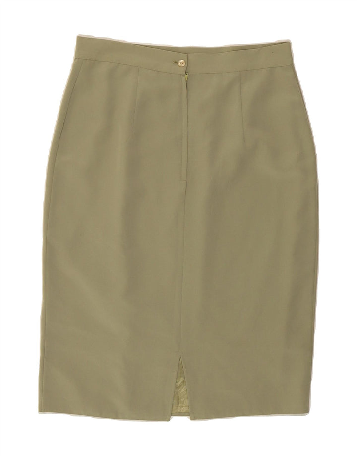 VINTAGE Womens Pencil Skirt IT 46 Large W30  Khaki Polyester Vintage Vintage and Second-Hand Vintage from Messina Hembry 