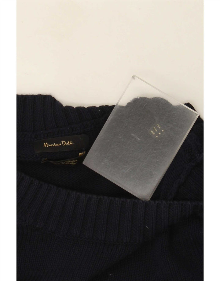 Ανδρικό πουλόβερ Massimo Dutti Crew Neck Jumper Medium Navy Blue