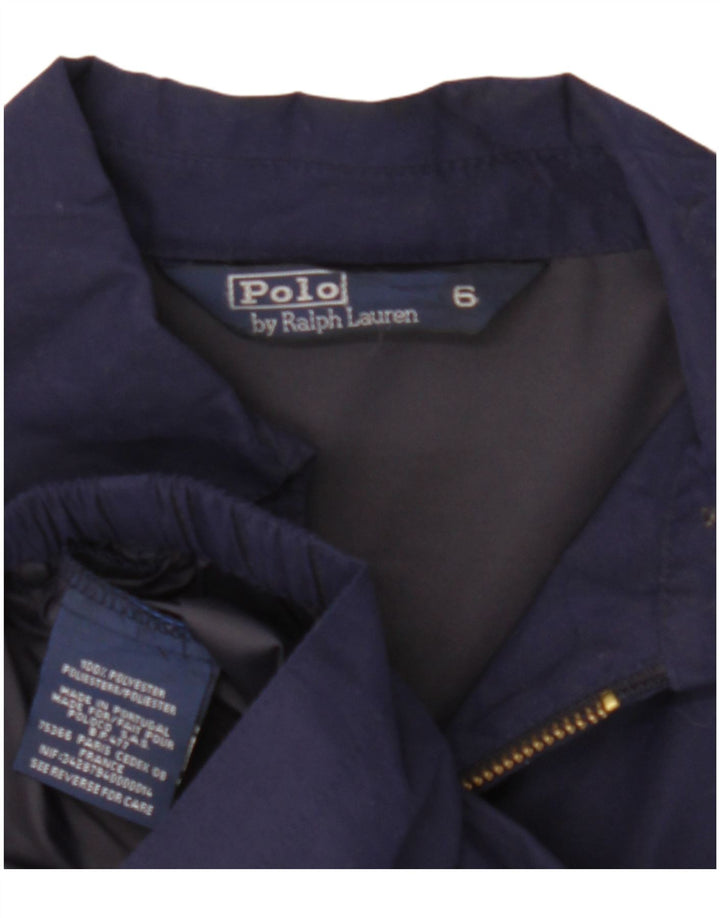 POLO RALPH LAUREN Boys Bomber Jacket 5-6 Years Navy Blue Polyester