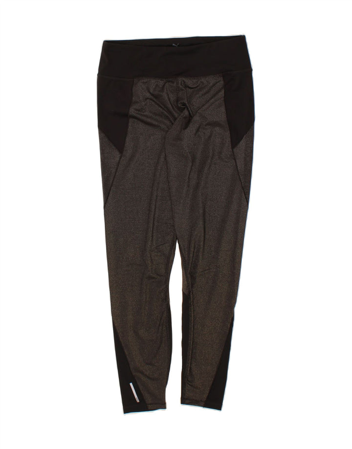 PUMA Womens Leggings UK 12 Medium Grey Colourblock Vintage Puma and Second-Hand Puma from Messina Hembry 
