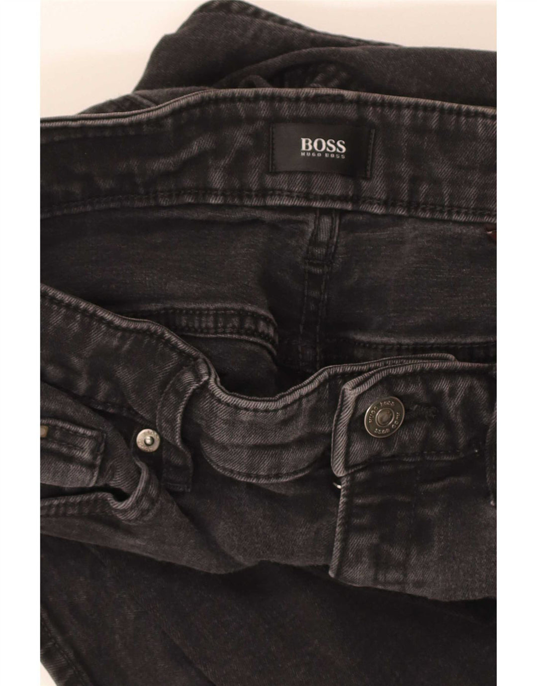 Ανδρικό τζιν Hugo Boss Slim W30 L31 Μαύρο βαμβακερό