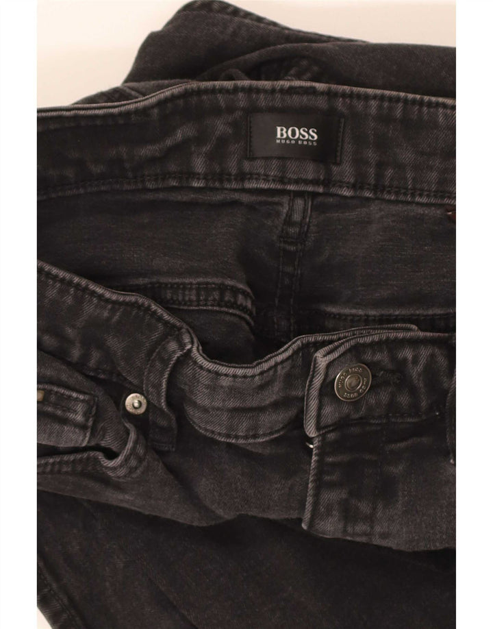 Ανδρικό τζιν Hugo Boss Slim W30 L31 Μαύρο βαμβακερό