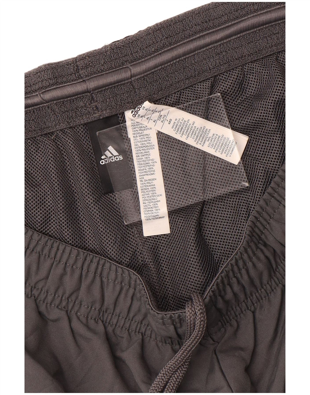 Ανδρικά γραφικά αθλητικά σορτς Adidas XL Grey Colourblock Polyester