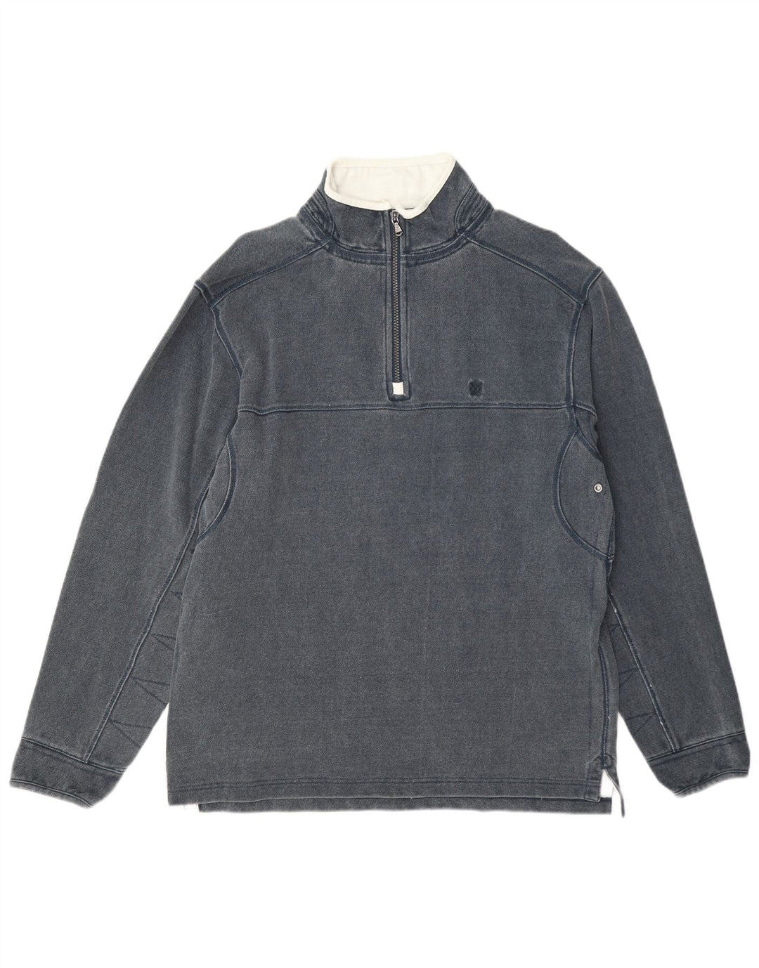 Ανδρικό φούτερ με φερμουάρ Crew Clothing, μεσαίο βαμβακερό γκρι
