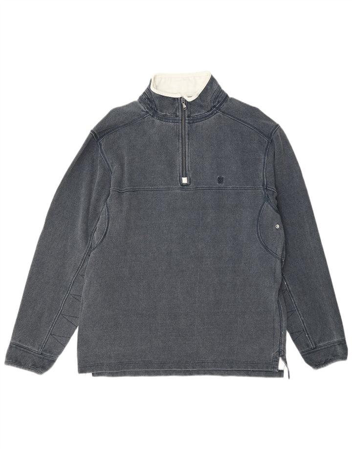 Ανδρικό φούτερ με φερμουάρ Crew Clothing, μεσαίο βαμβακερό γκρι