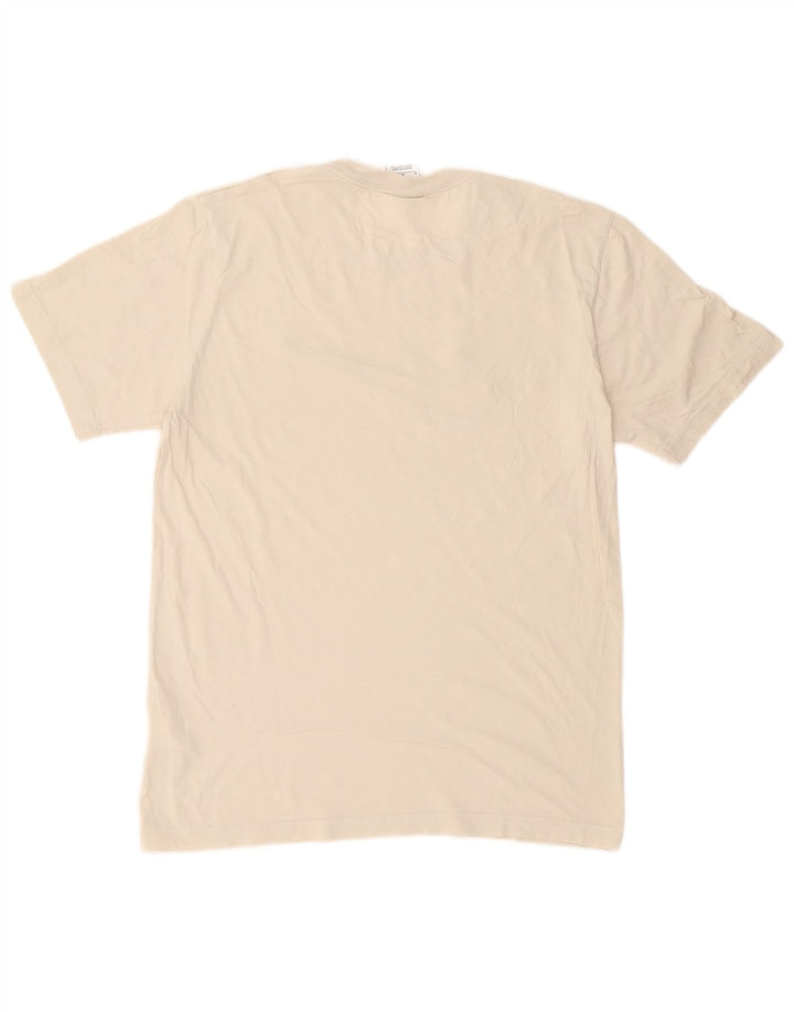 NIKE Mens Graphic T-Shirt Top Medium Beige Cotton