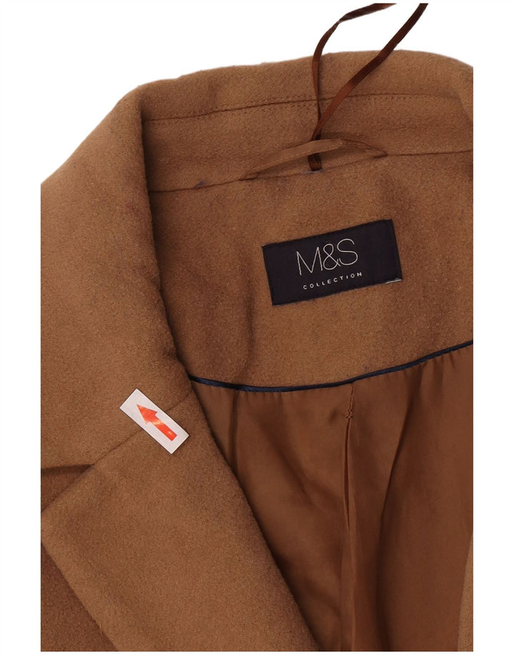 Marks & Spencer Γυναικείο Πανωφόρι UK 20 2XL Καφέ Μαλλί