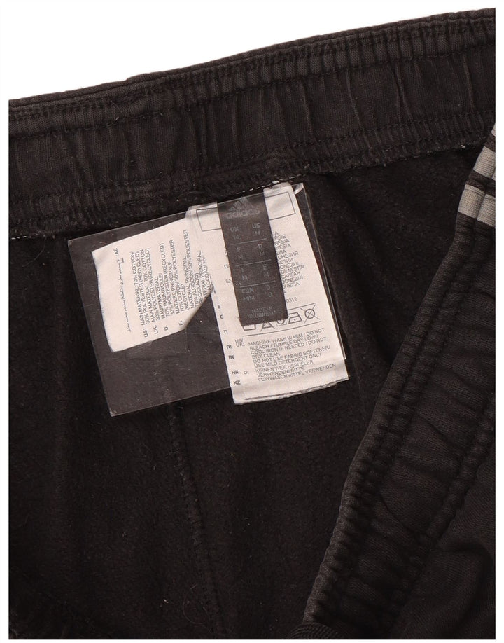 Γυναικεία αθλητική φόρμα ADIDAS Παντελόνι Joggers UK 12 μεσαίο μαύρο βαμβακερό