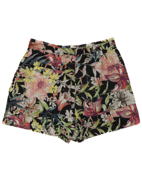 Reiss Γυναικείο σορτς Chino UK 10 Small W27 Μαύρο φλοράλ πολυεστέρας