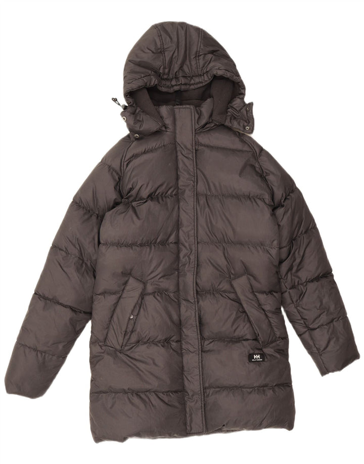 Helly Hansen Γυναικείο παλτό με κουκούλα μεγάλου μεγέθους με επένδυση UK 10 μικρό μαύρο νάιλον