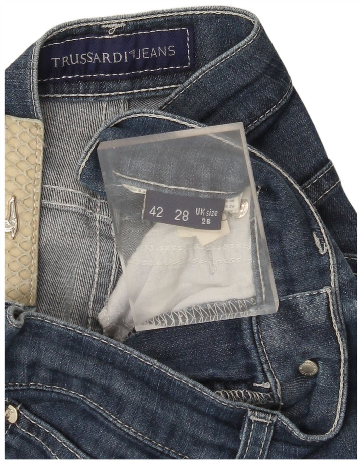 TRUSSARDI Γυναικείο ίσιο τζιν W26 L30 Μπλε βαμβακερό