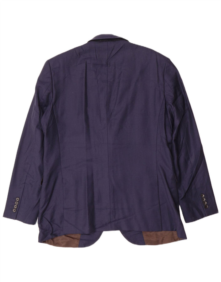 ERMENEGILDO ZEGNA Ανδρικό σακάκι με 2 κουμπιά UK 44 2XL Navy Blue Wool