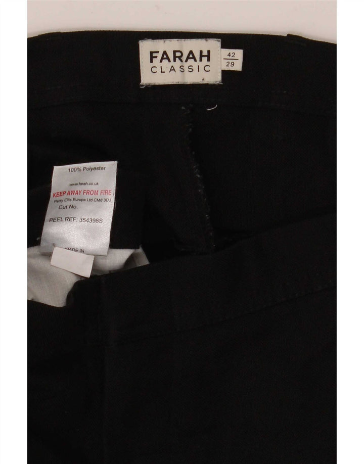 Farah Ανδρικό κλασικό παντελόνι casual W42 L29 μαύρο πολυεστέρα