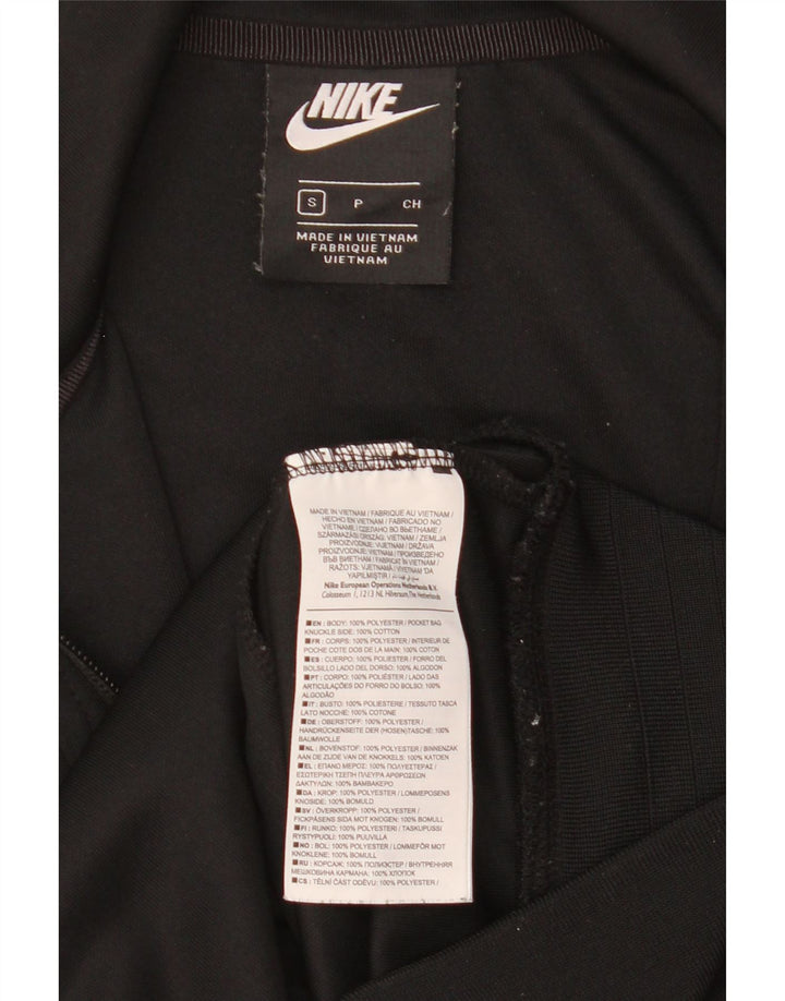 Ανδρική φόρμα γυμναστικής με γραφικά NIKE Top μπουφάν σε μαύρο χρώμα από πολυεστέρα