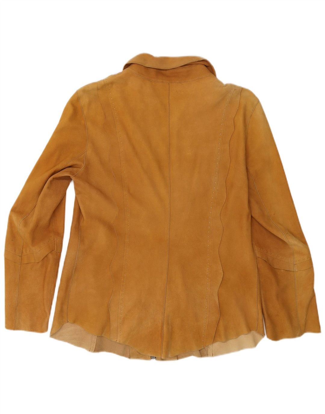 Vintage Γυναικείο Suede Πουκάμισο IT 44 Medium Beige Leather