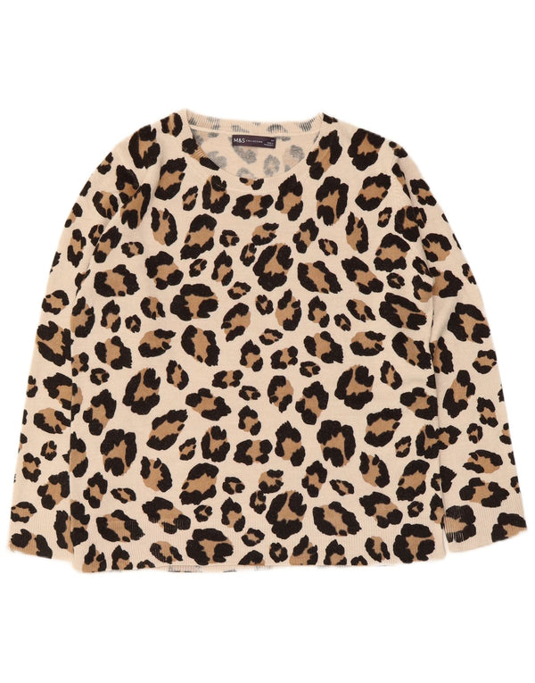 Marks & Spencer Γυναικείο πουλόβερ με λαιμόκαυστο UK 14 Medium Beige