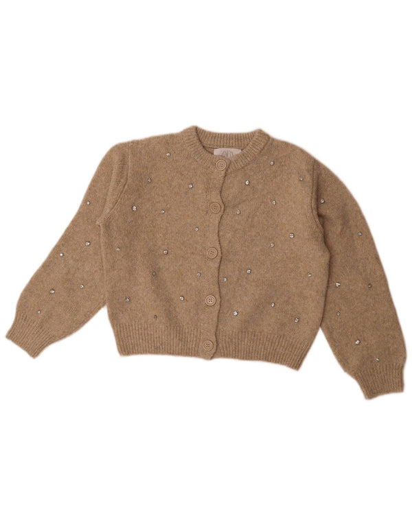 Ζακέτα Zara Girls Crop 9-10 Years Beige Polyester