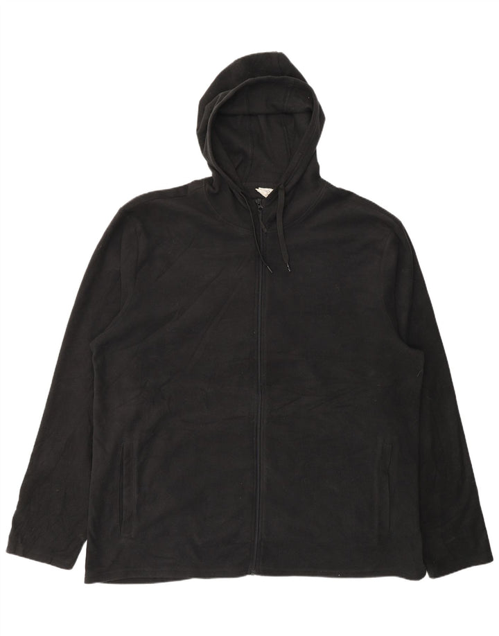 Mountain Warehouse Ανδρικό μπουφάν fleece με κουκούλα UK 46 3XL μαύρο πολυεστέρα