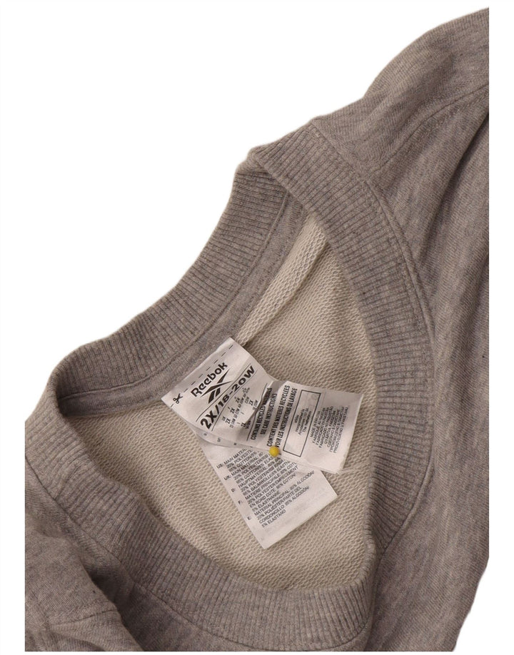Γυναικεία φούτερ Reebok Graphic Jumper UK 22/24 2XL Grey Flecked Polyester
