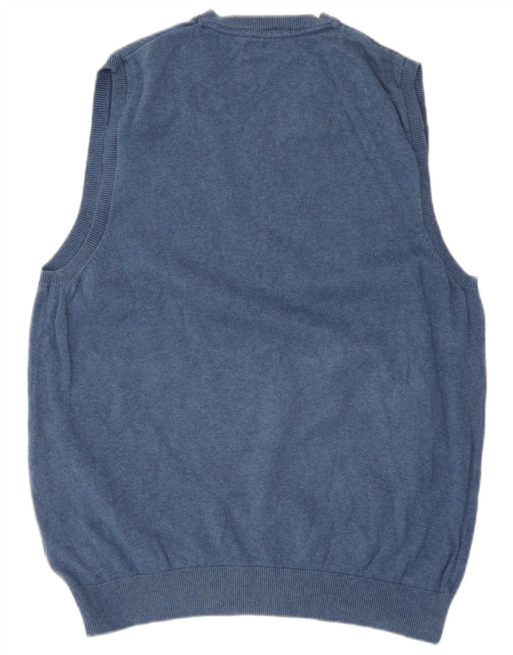 Marks & Spencer Ανδρικό γιλέκο Tank Top Large Navy Blue Cotton