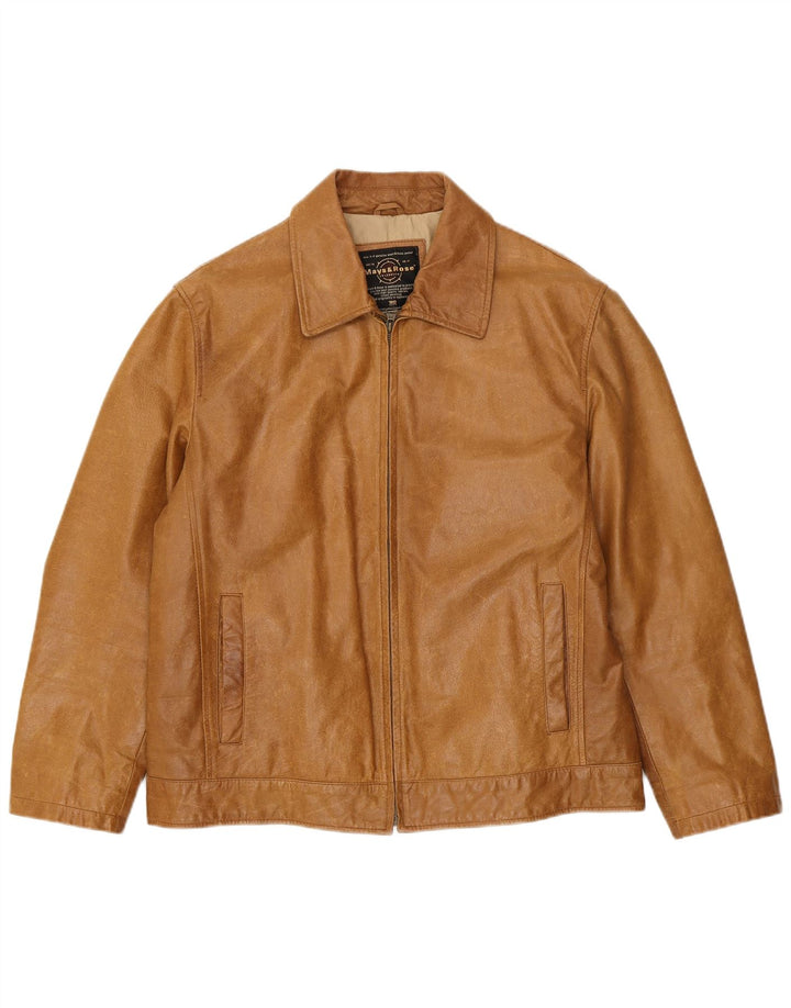 Mays & Rose Ανδρικό Δερμάτινο Μπουφάν UK 42 XL Μπεζ