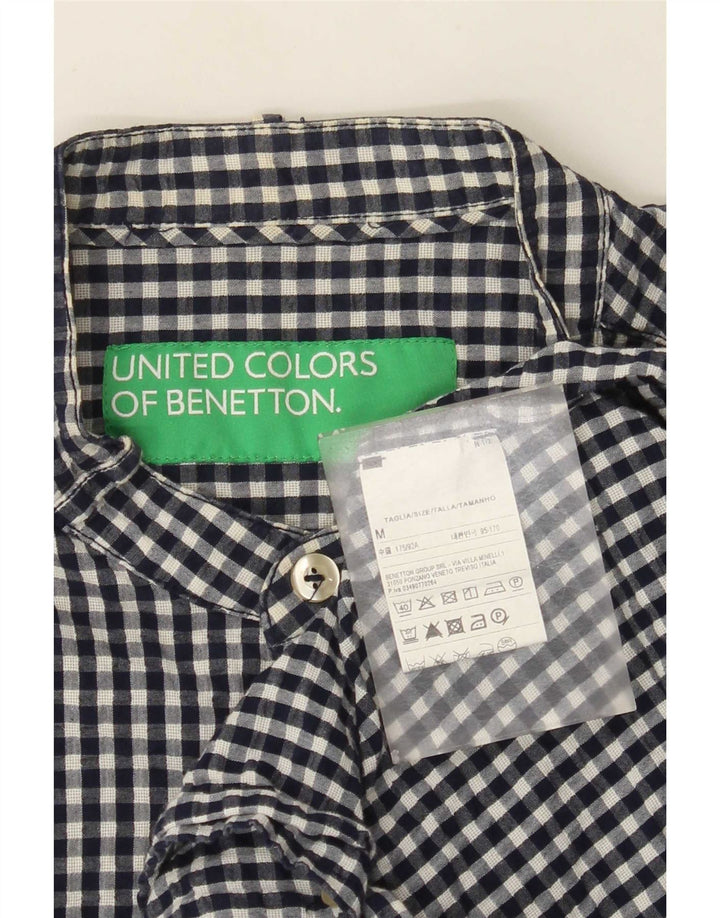 Ανδρικό πουκάμισο Benetton, μεσαίο μπλε ναυτικό, βαμβακερό Gingham