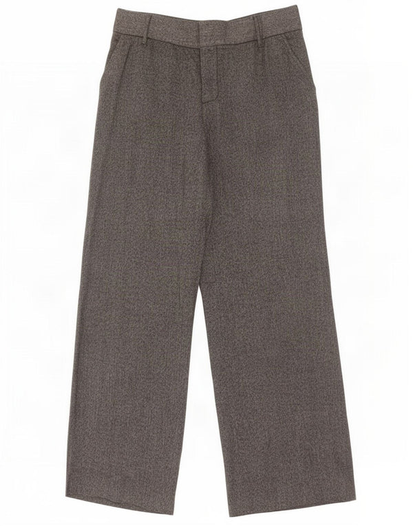 Zara Γυναικείο Φαρδύ Παντελόνι Casual W32 L31 Γκρι Ψαροκόκκαλο