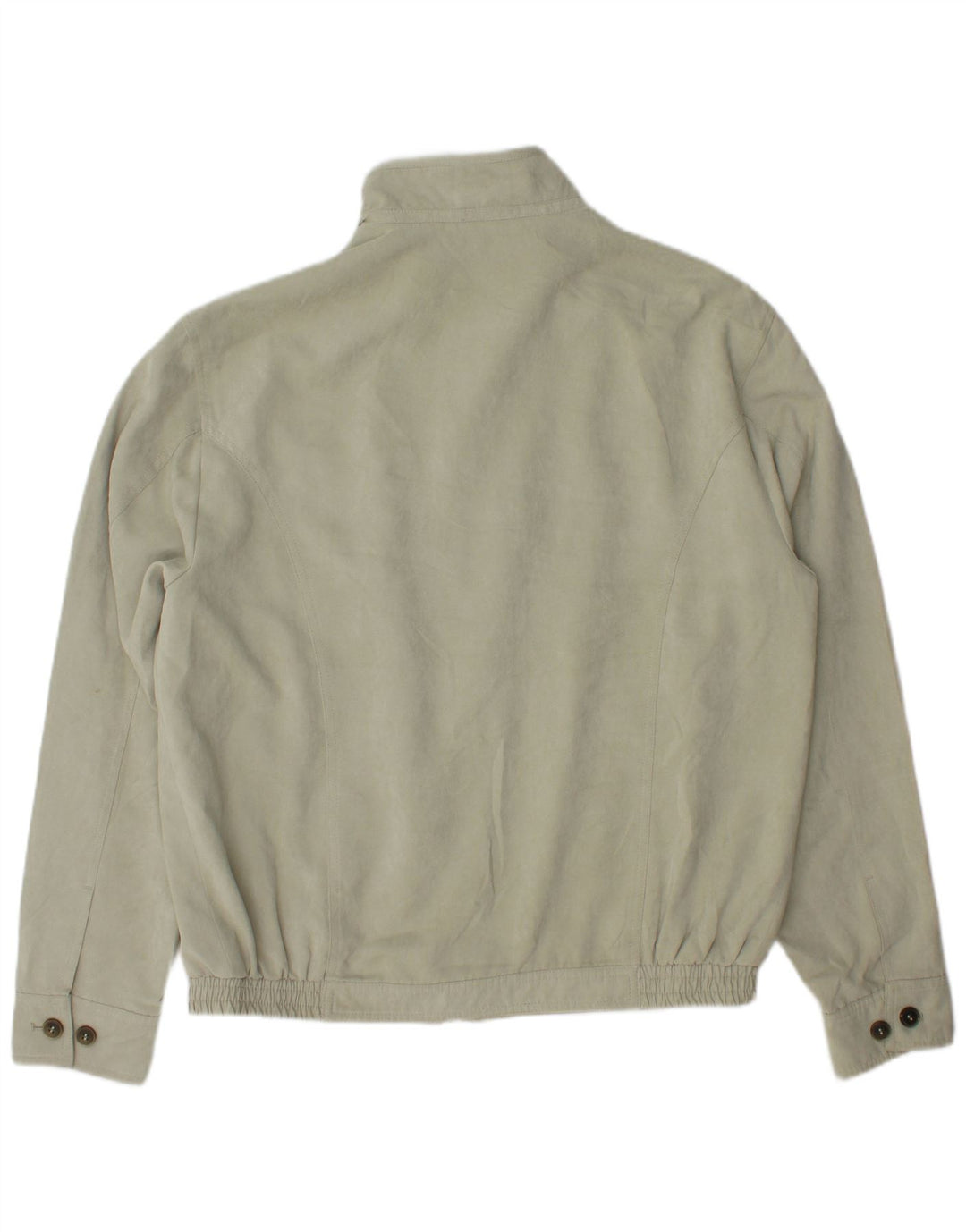 Marks & Spencer Mens Bomber Jacket UK 38 Medium Green Polyester