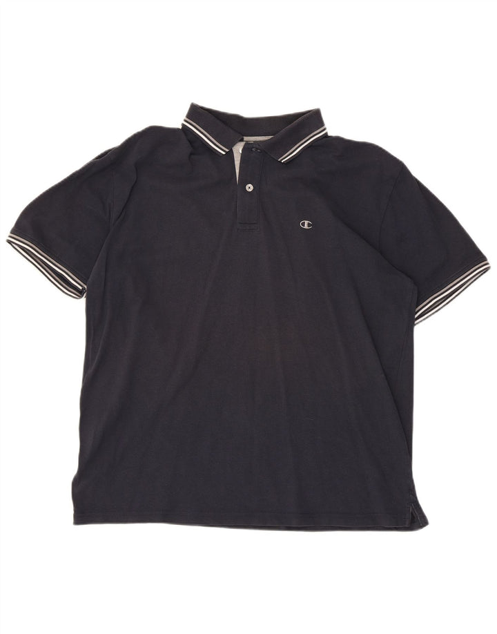CHAMPION Mens Polo Shirt Large Navy Blue