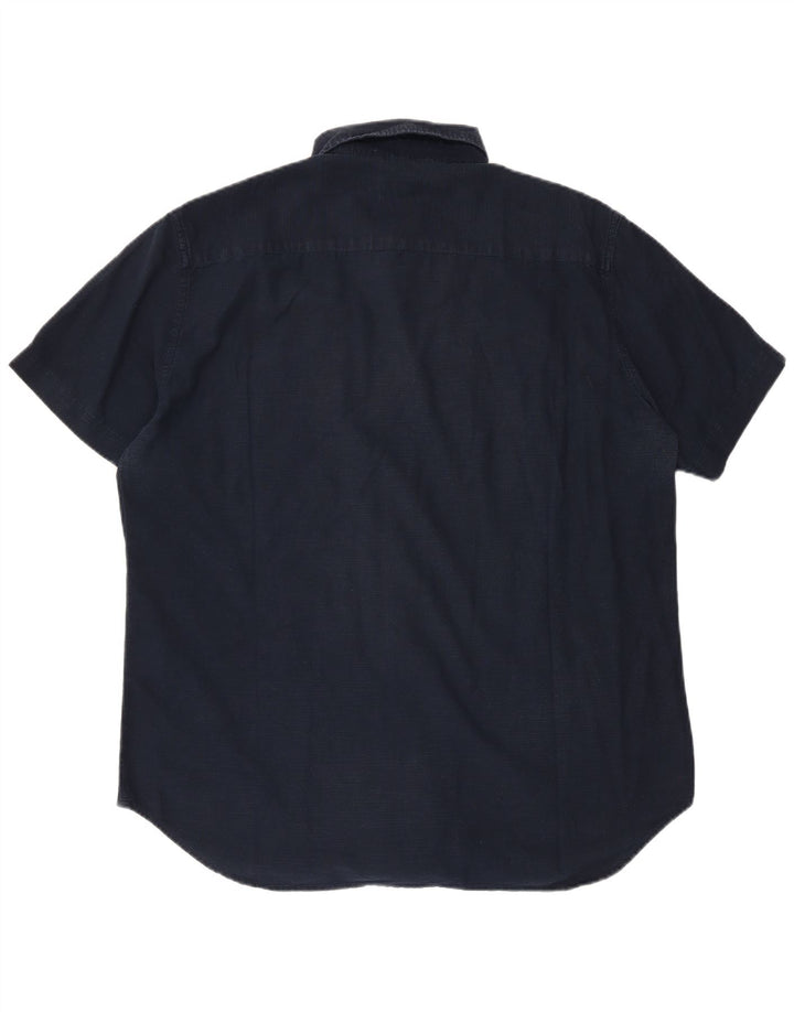 Ανδρικό κοντομάνικο πουκάμισο Carrera XL Navy Blue βαμβακερό