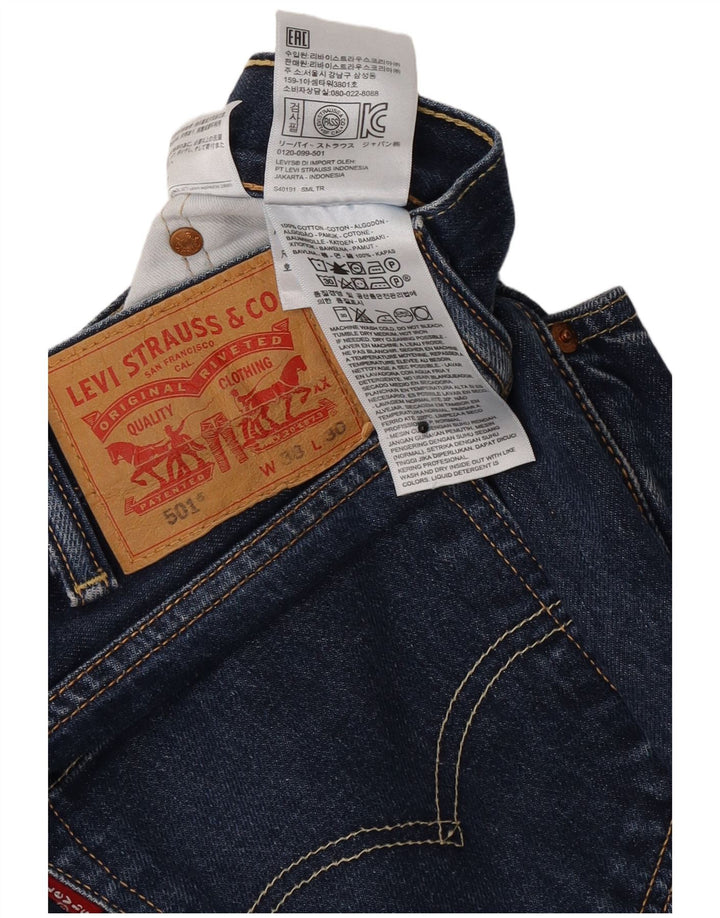 Levi's Mens 501 Regular Fit Straight Jeans W38 L30 Μπλε βαμβακερό