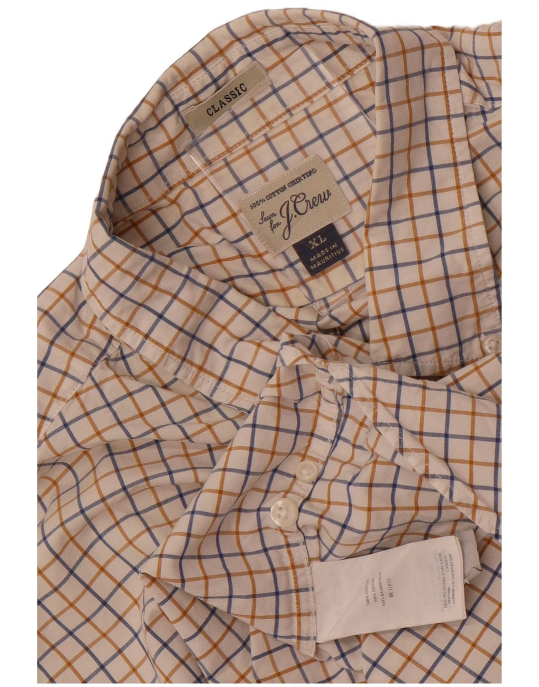 J. Crew Ανδρικό πουκάμισο Classic Fit XL White Check Cotton