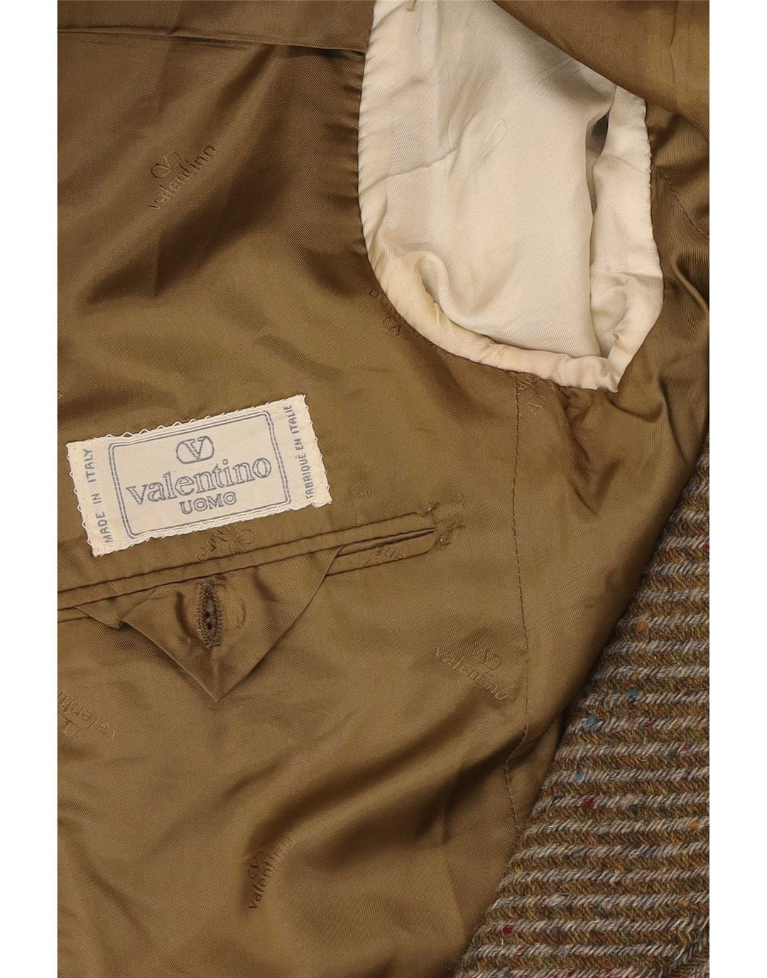 Valentino Γυναικείο σακάκι blazer 2 κουμπιών UK 16 Μεγάλο Χακί Ψαροκόκκαλο