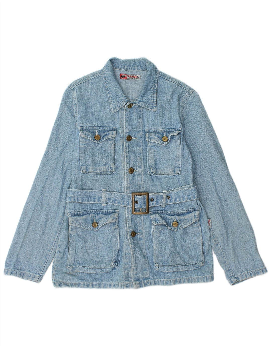 VINTAGE Boys Denim Jacket 13-14 Years Blue Cotton
