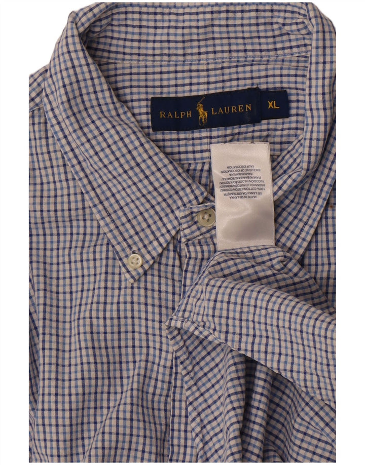 Ανδρικό κοντομάνικο πουκάμισο Ralph Lauren XL Μπλε βαμβακερό