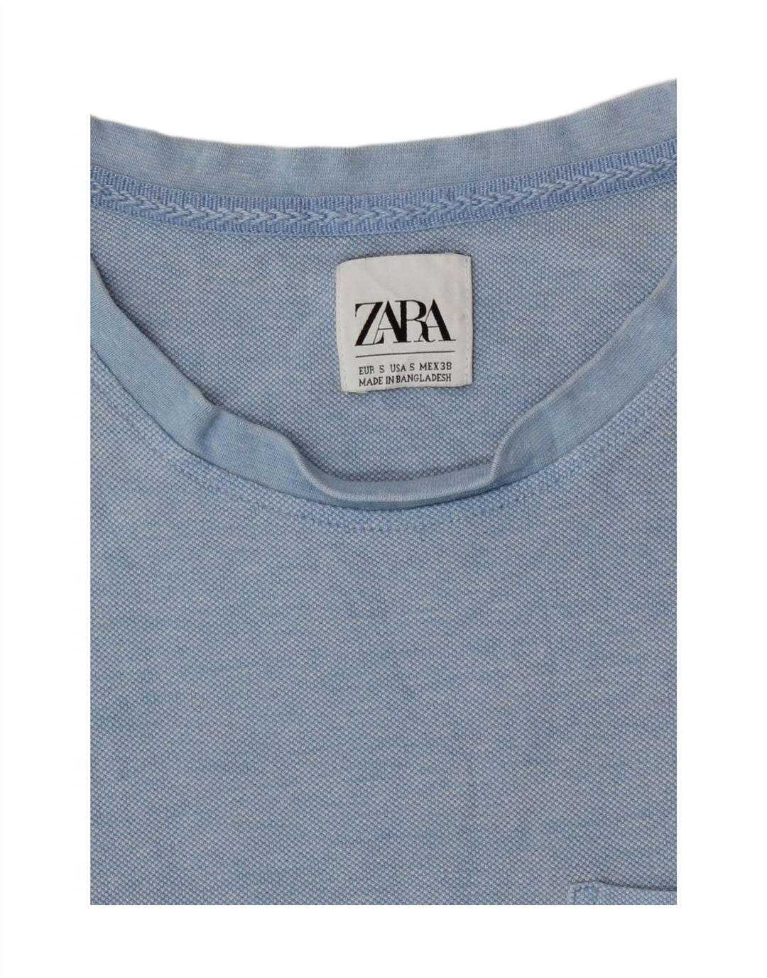 Zara Ανδρικό T-Shirt Top Small Blue