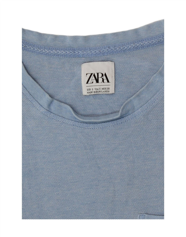 Zara Ανδρικό T-Shirt Top Small Blue