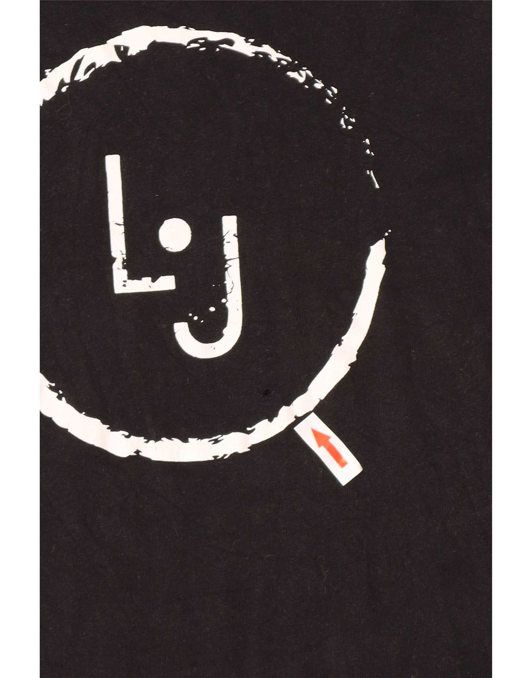 Liu Jo Ανδρικό γραφικό T-Shirt Top Μικρό μαύρο βαμβακερό