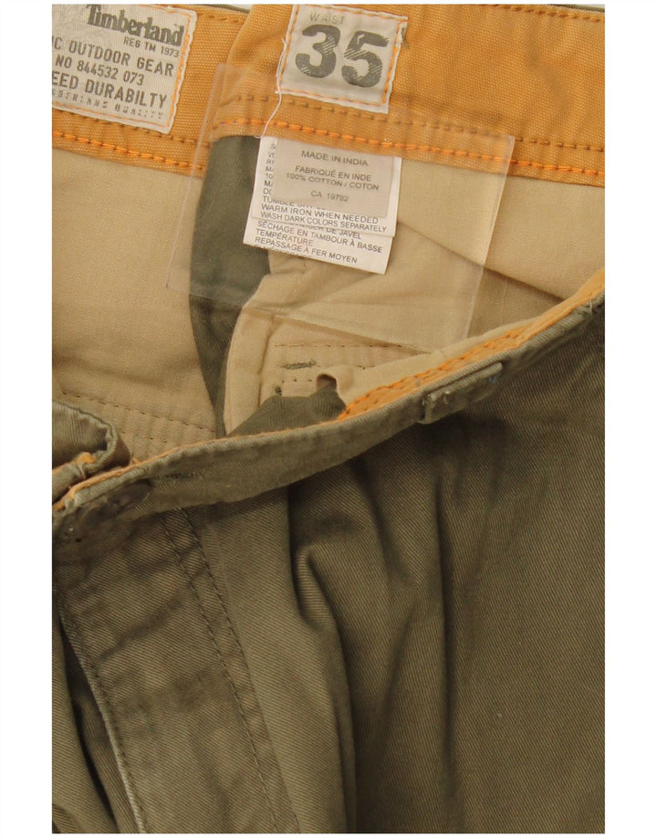 TIMBERLAND Mens Cargo Shorts W35 Large Khaki Cotton Vintage Timberland and Second-Hand Timberland from Messina Hembry 
