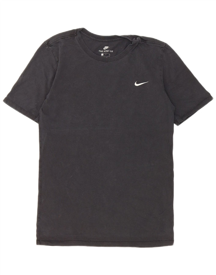 Ανδρικό μπλουζάκι Nike με κοπή, μικρό μαύρο βαμβακερό