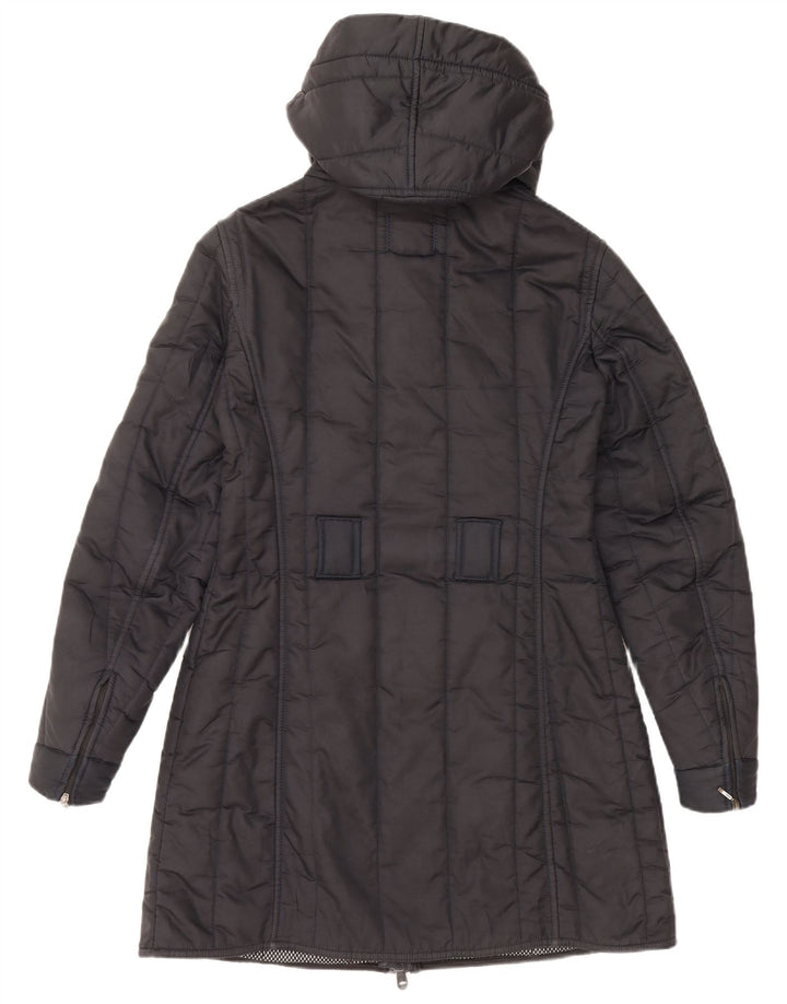 REFRIGIWEAR Γυναικείο παλτό με κουκούλα UK 14 Medium Navy Blue Polyamide